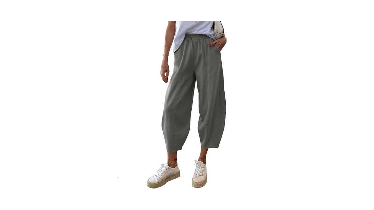 Cicy Bell Women's Summer High Waisted Baggy Pants Casual Cotton