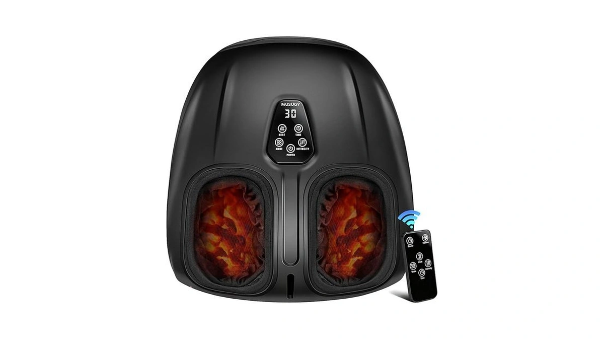 Musugy Foot Massager, Shiatsu Foot Massager Machine With Heat &