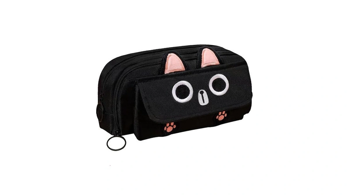 Jiaoyunlili Big Capacity 3d Cat Pencil Case, Zipper Pencil Pouch