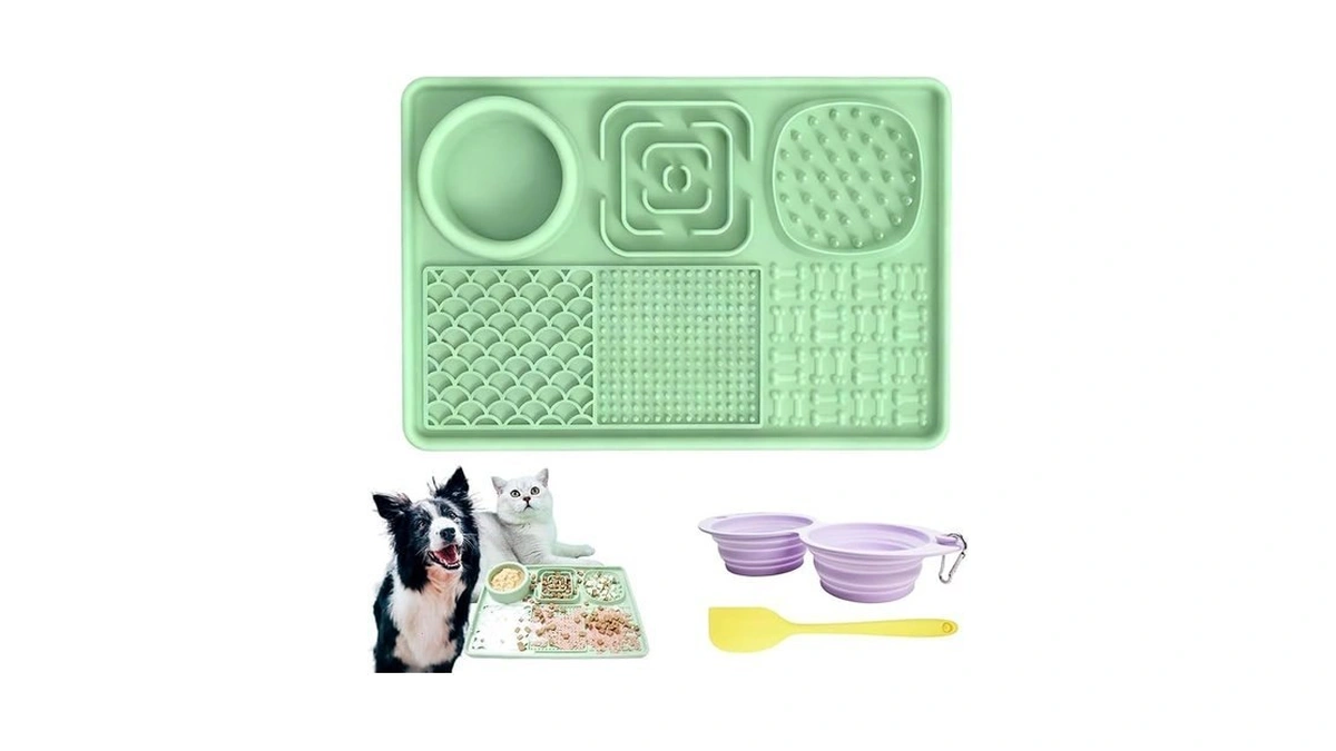 Licking Pad Mats 6 In 1 Green For Butter Yogurt
