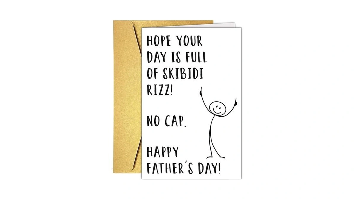 Funny Slang Z Theme Fathers Day Card For Son From