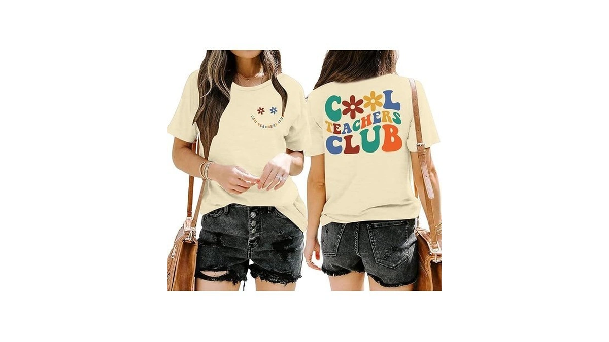 Teacher Shirt Women: Cool Teachers Club T-shirt Teacher Letter Print
