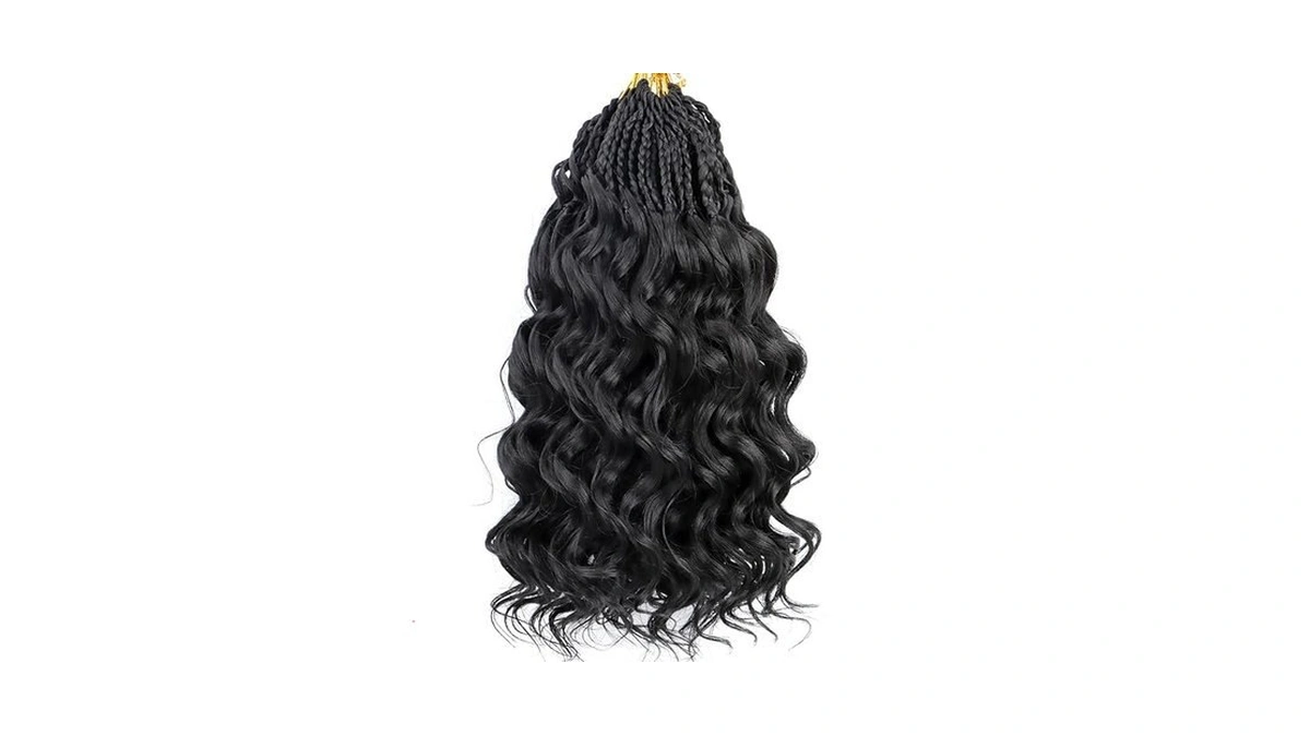 Svnmu Pre-looped Ocean Wave Crochet Hair 10inch #1b 8 Packs
