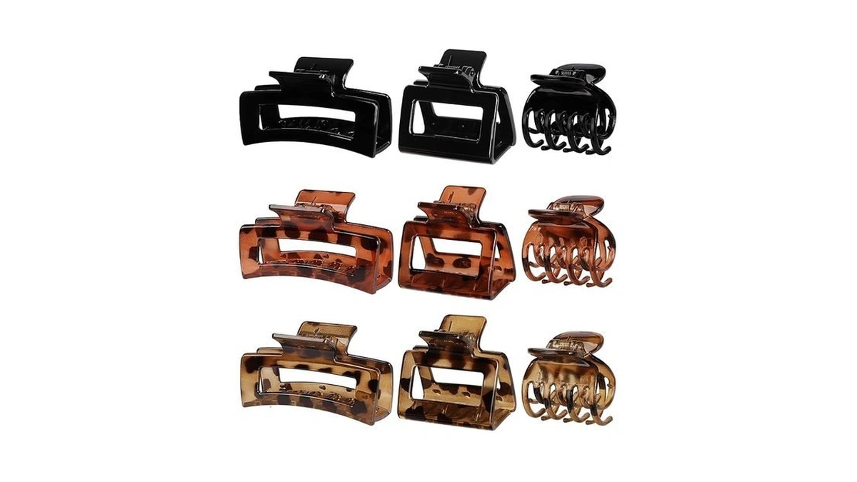 Chandat Medium Claw Hair Clips Set For Women - 3