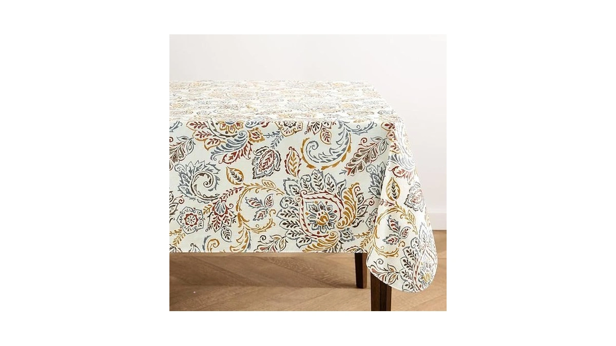 Elrene Home Fashions Ava Floral Jacobean Water- And Stain-resistant Vinyl