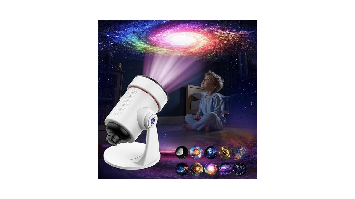 Galaxy Projector White Noise Machine Features 28 Non-repeating Natural Soothing