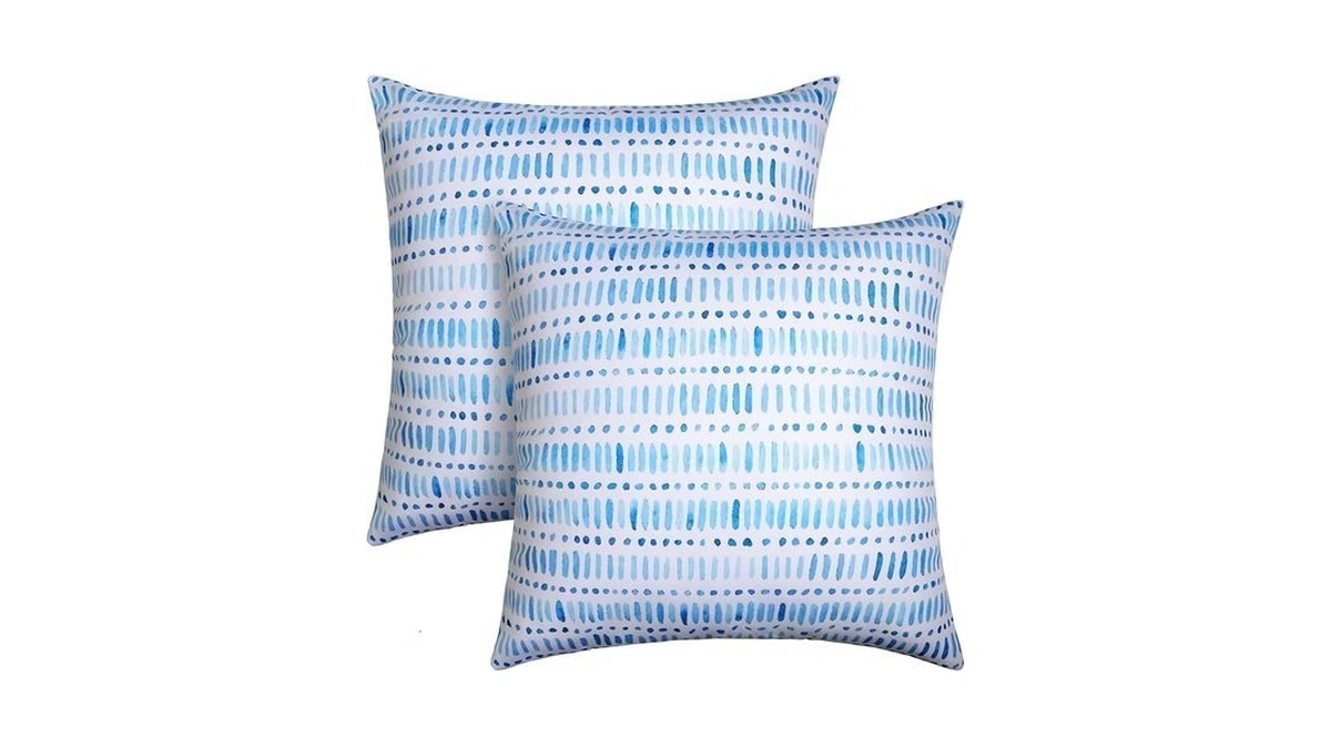 Casajoy Pack Of 2 18x18 Outdoor Pillows, Waterproof Throw Pillows