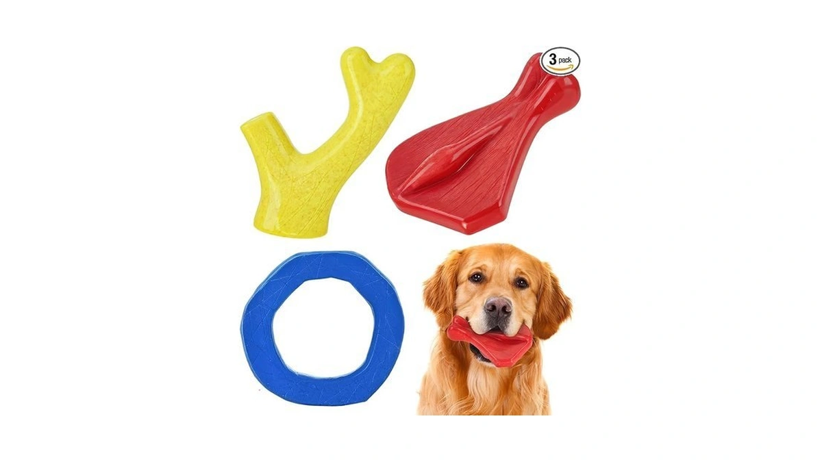 Fofos Dog Chew Toys For Aggressive Chewers, 3 Pack Tough