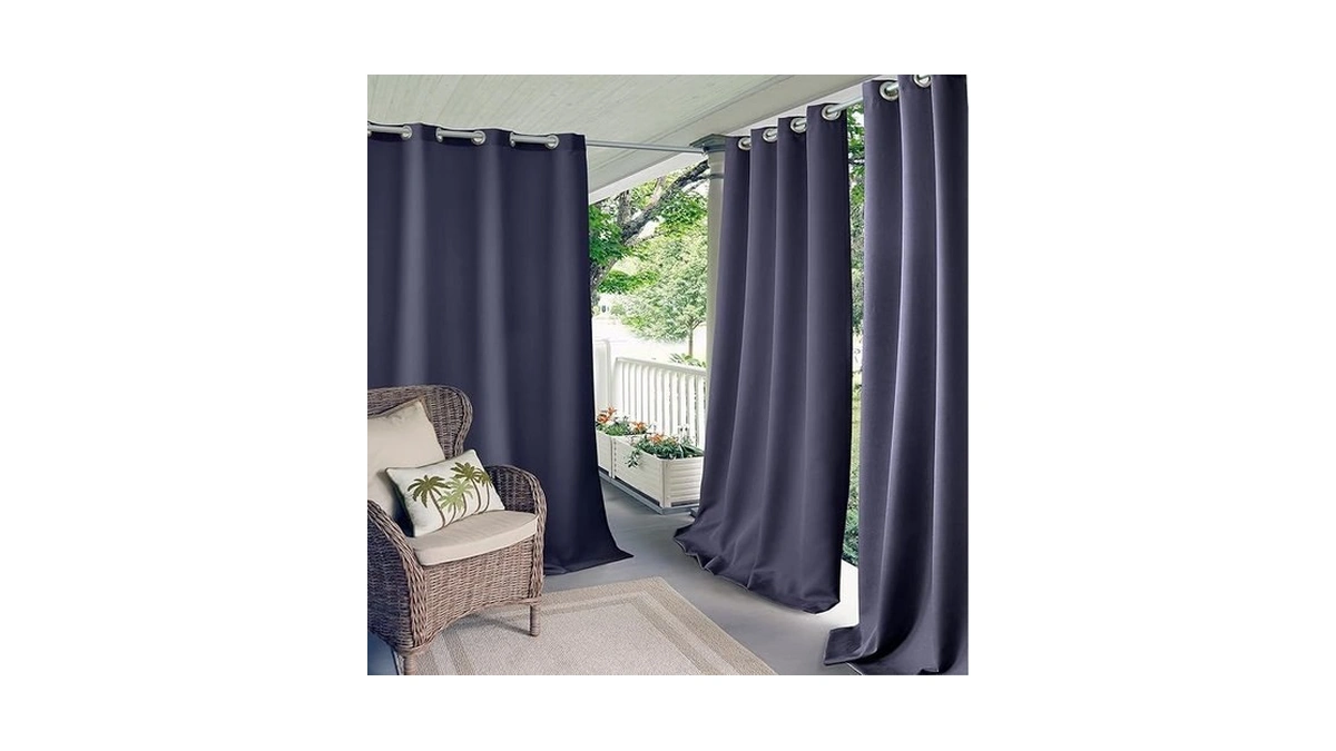 Elrene Home Fashions Connor Weatherproof Grommet Top Indoor/outdoor Solid Color