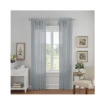 Elrene Home Fashions Jolie Crushed Semi-sheer Window Curtain, Adjustable Tie-top