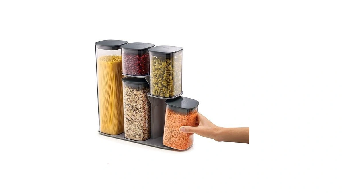 Joseph Joseph Podium Dry Food Storage Container Set With Stand,