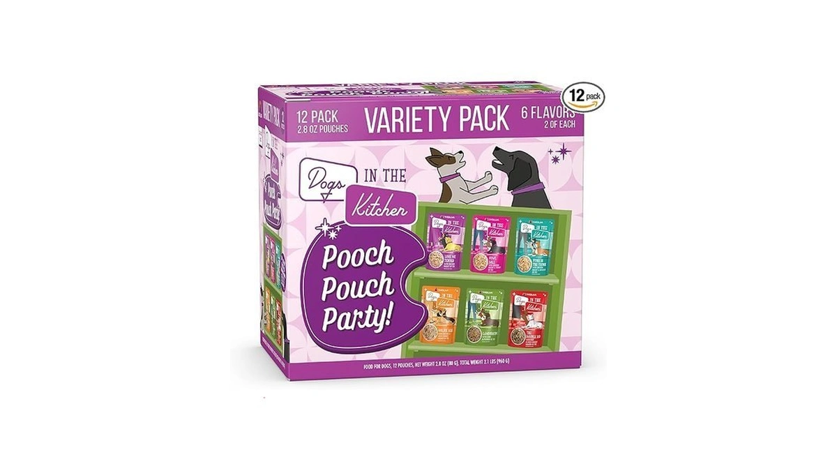 Weruva Dogs In The Kitchen, Variety Pack, Pooch Pouch Party!,