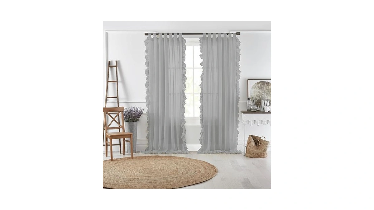 Elrene Home Fashions Bella French Country Cottage Core Tab-top Ruffle