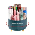 Edenms Desk Pencil Pen Holder, 5 Slots 360°degree Rotating Pen