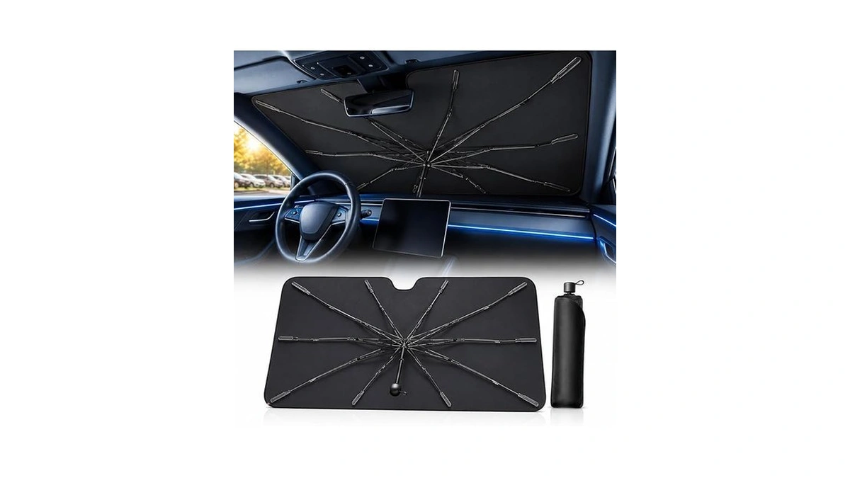 2026 Upgraded Doogoocoo Windshield Sun Shade Umbrella For Car, Reinforced