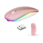 Looboaky Led Wireless Mouse, Rechargeable Bluetooth Mouse, Slim Portable Computer