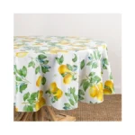 Elrene Home Fashions Vintage Lemon And Citrus Blooms Water- And