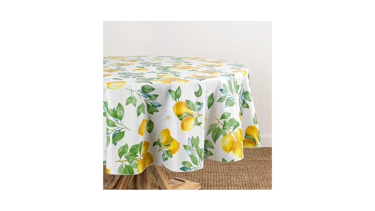 Elrene Home Fashions Vintage Lemon And Citrus Blooms Water- And
