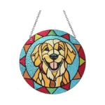 Marwey Dog Memorial Suncatcher - Stained Glass Golden Retriever Gifts