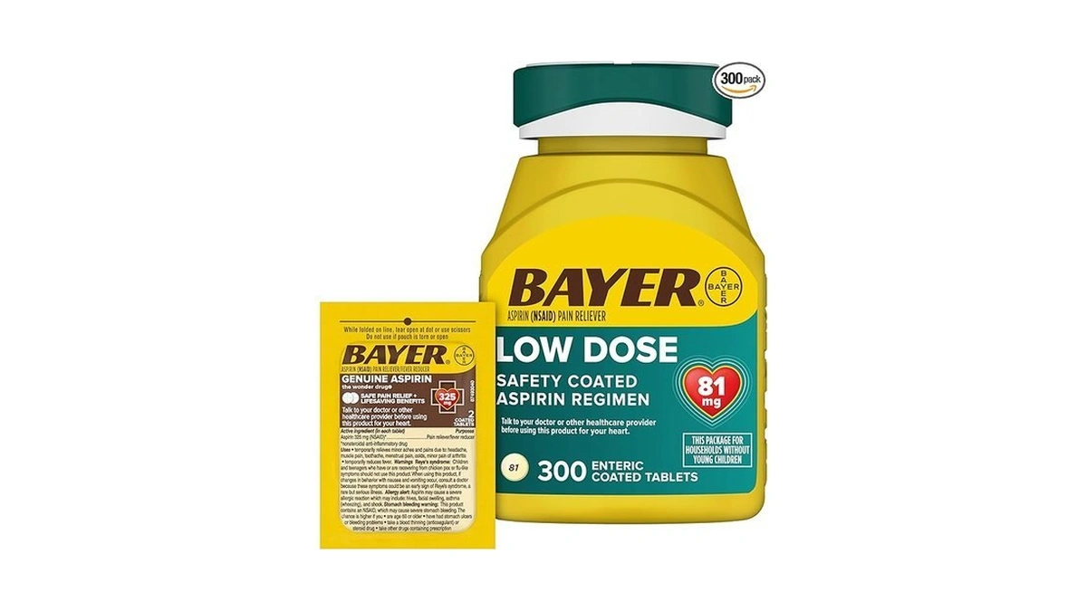 Bayer Aspirin 81mg Enteric Coated Tablets 300ct And 2 Count