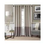 Elrene Home Fashions Braiden Color-block Blackout Window Curtain, Single Panel,