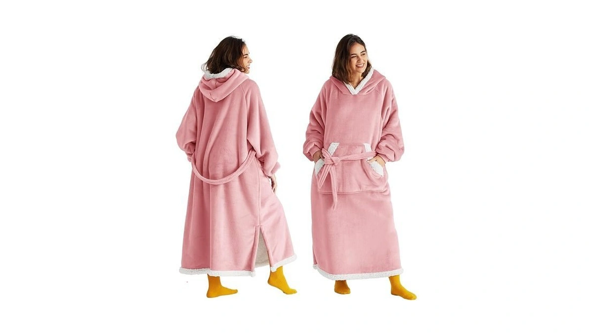 Bedsure Wearable Blanket Hoodie, Long Hooded Blanket Sweatshirt As Birthday