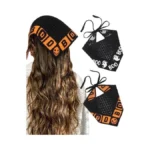 Haimeikang Halloween Crochet Hair Bandanas For Women Ghost Knit Head