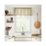 Elrene Home Fashions Cameron Linen Window Valance, 60" W X