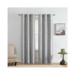 Elrene Home Fashions Kendal Geometric Embroidered Thermal Blackout Window Curtain