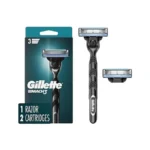 Gillette Mach3 Razor For Men, 1 Razor Handle + 2