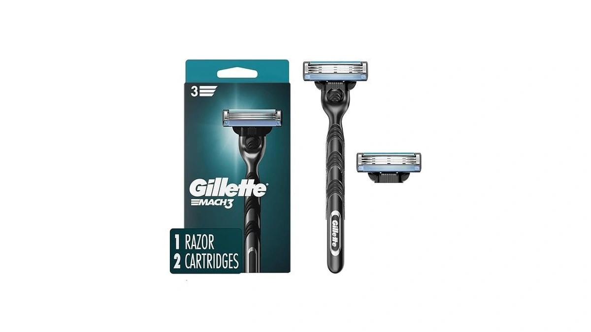 Gillette Mach3 Razor For Men, 1 Razor Handle + 2
