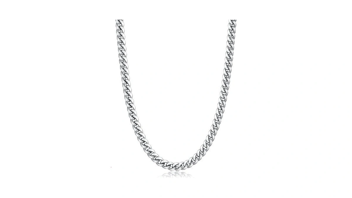 Momlovu Silver Chain For Men Boys, Mens Cuban Link Chain