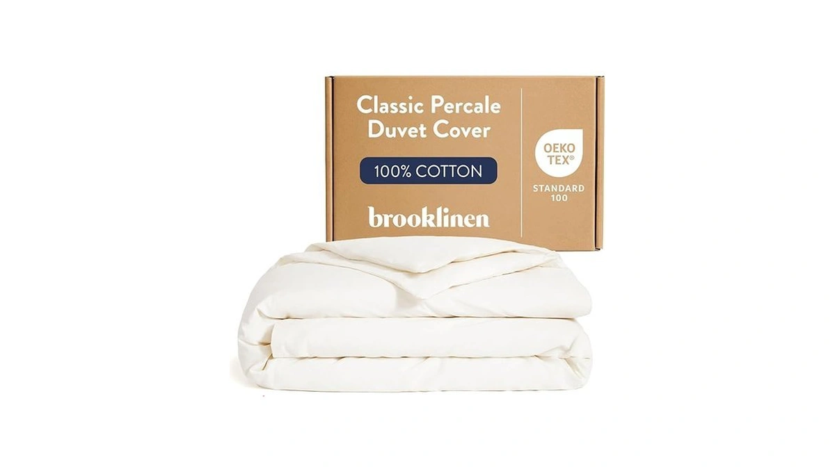 Brooklinen Luxury Percale Duvet Cover โ 100% Cotton, Cool, Crisp,