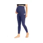 Enerful Women's Maternity Leggings Over The Belly With Pockets Pregnancy