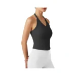 G4free Halter Ribbed Tank Tops For Women Backless Camisole Crop