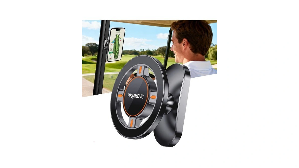 Hkmmdvc All-alloy Magnetic Golf Cart Phone Holder, 2026 Upgraded 360°