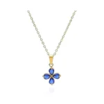 Wishchic 18k Plated Gold Necklace For Women, 1.1mm Cubic Zirconia