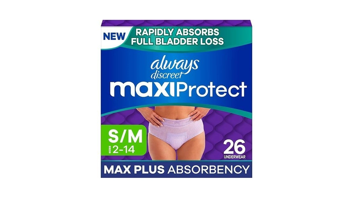 Always Discreet Maxiprotect Adult Diapers For Women, Incontinence Underwear, Scented,