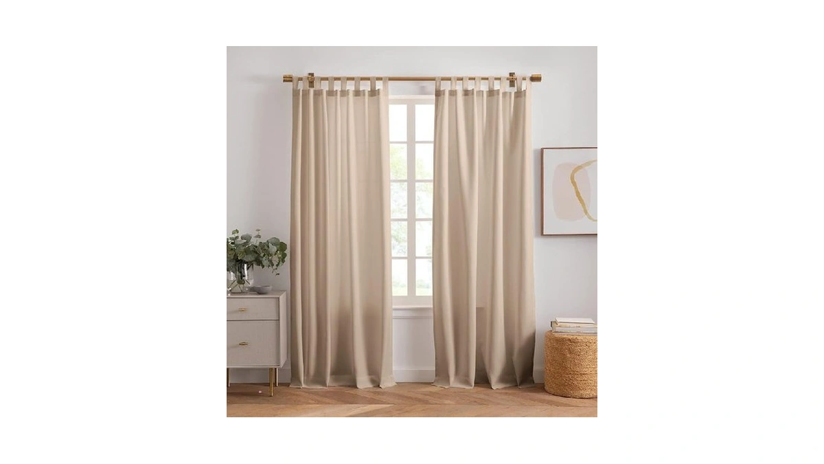 Elrene Home Fashions Rhodes Solid Indoor/outdoor Window-curtain Set, 2 Panels,