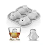 Acookee Penguins Ice Cube Tray Fun Shapes, Odd Novelty Cute