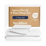 Brooklinen Luxury Percale Sheet Set - 4 Piece 100% Cotton