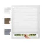 Serlmwnt No Drill Cordless Cellular Shades, Light Filtering Honeycomb Blinds,