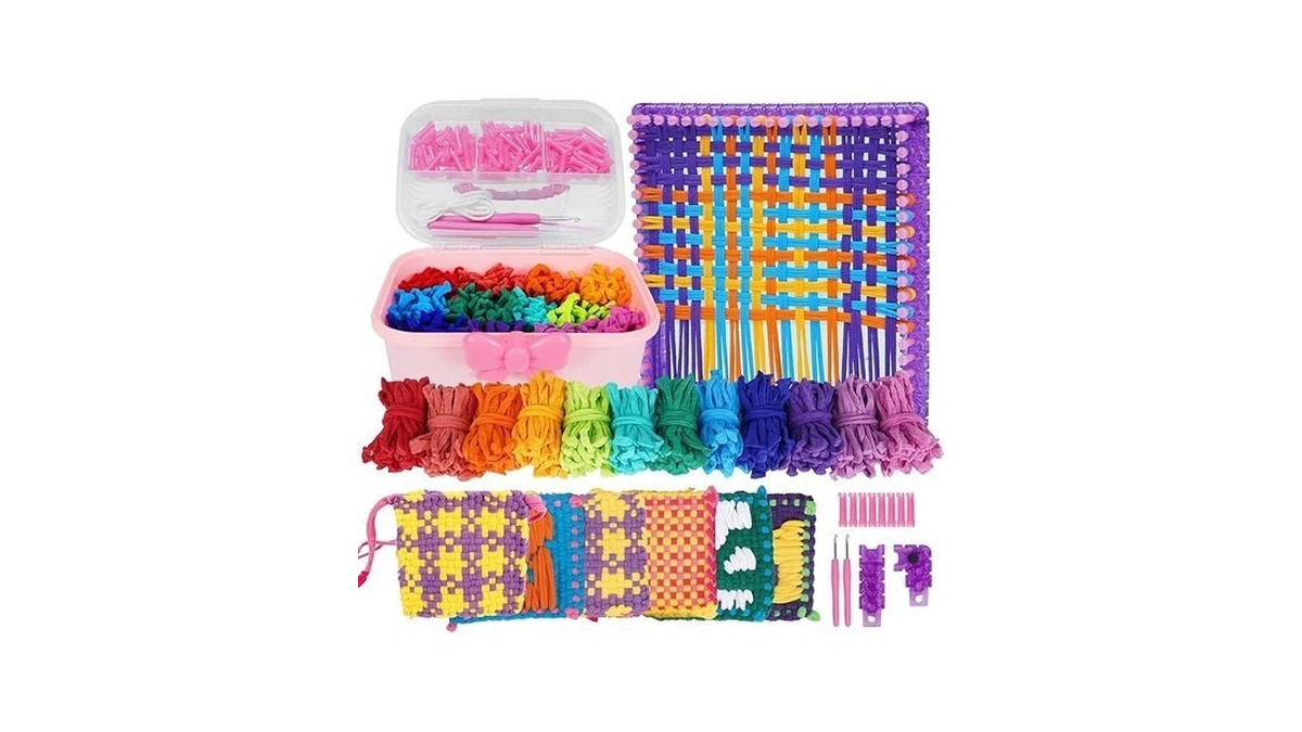 Blissiquee Weaving Loom For Kids 288 Loops 12 Colors Potholder