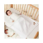 Pinuotu Cotton Knit Baby Blanket With Plush Fleece, 31x40 Receiving