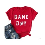 Game Day Football Tshirt Woman Sunday Funday Shirts Vintage Football
