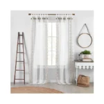 Elrene Home Fashions Shilo Sheer Boho Tab-top Window Curtain Panel