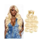 Body Wave Human Hair Bundles #613 Blonde 8 10 12