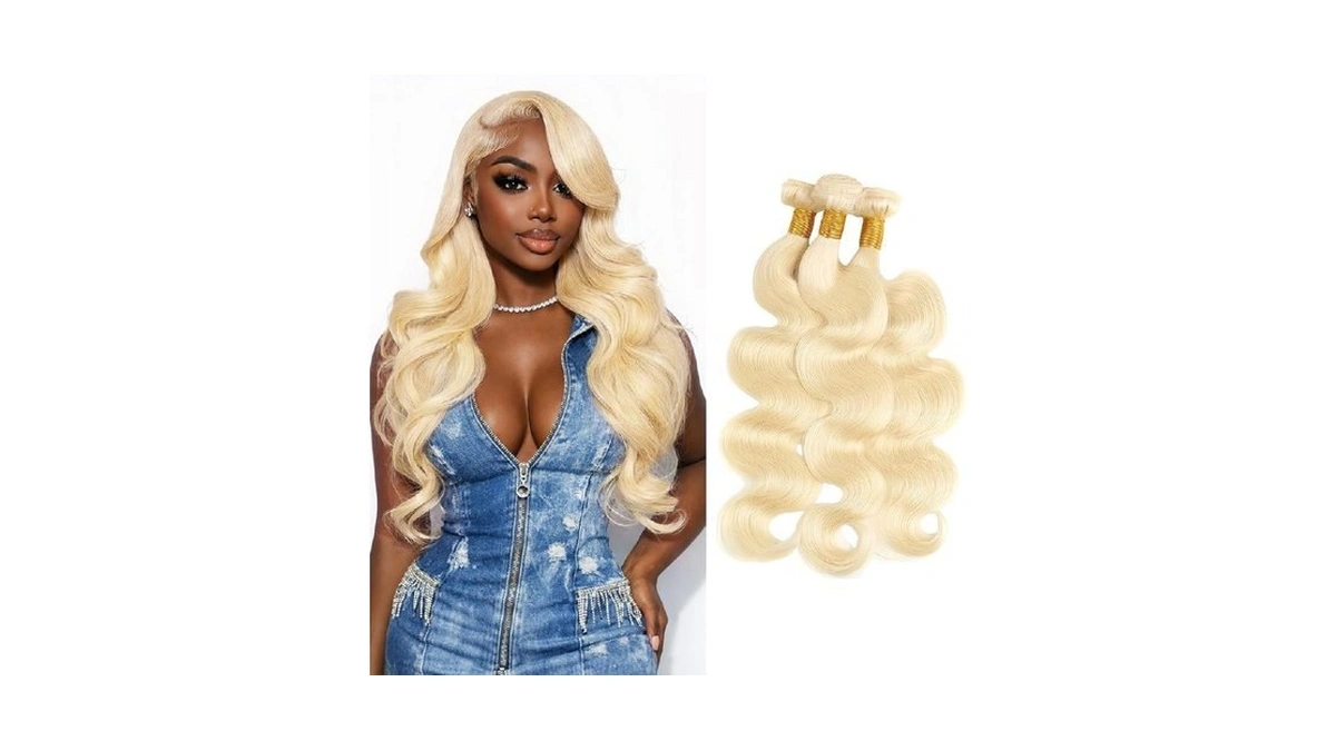 Body Wave Human Hair Bundles #613 Blonde 8 10 12