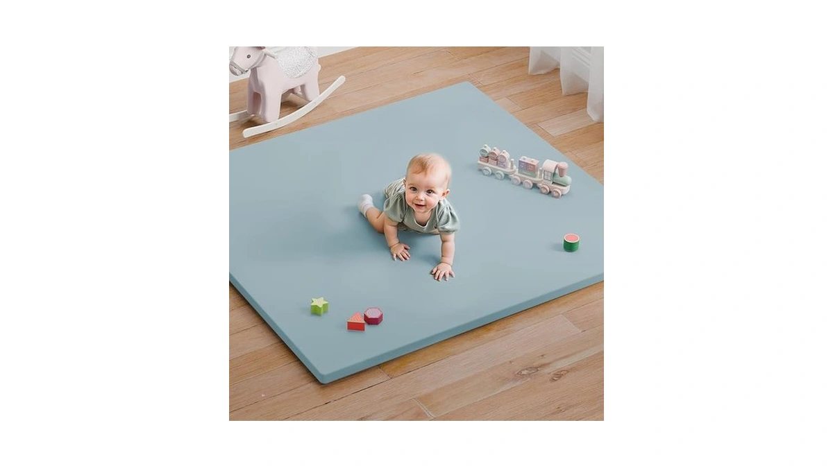 Comehealthy Baby Play Mat For Floor, 50x50 Vegan Leather Playpen