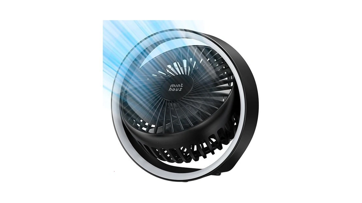 Minthouz Portable Desk Fan 180° Rotation Usb Rechargeable Battery Operated